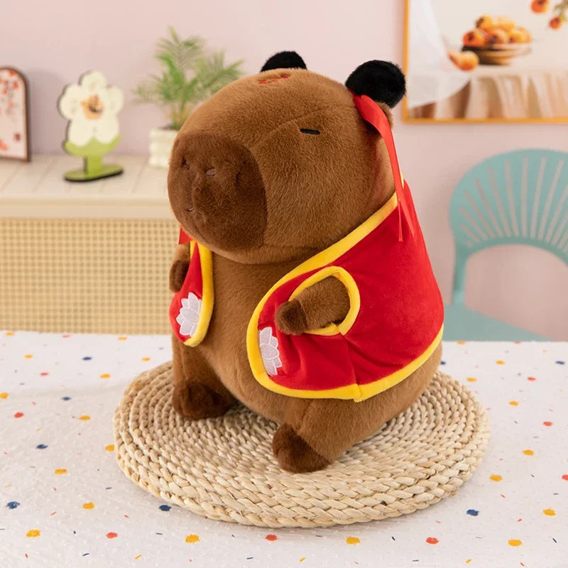 Hot 50cm Nezha Capybara Plush Toys Kawaii Cute Capybara Soft Stuffed Animal Anime Soft Pillow Toy Room Decor Kids Birthday Gift