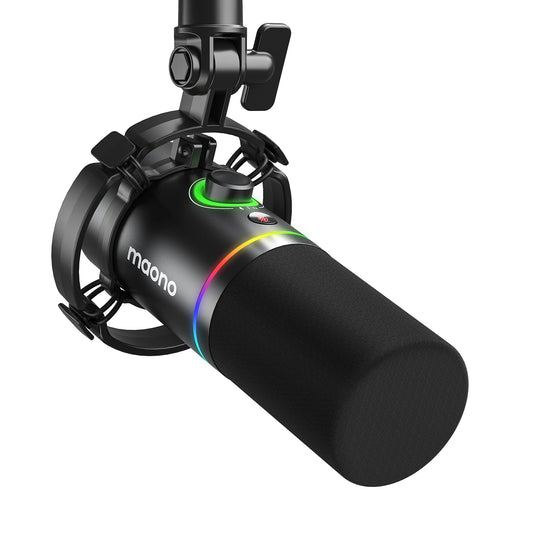 XLR USB Dynamic Microphone For Gaming Recording Streaming Youtube Metal Mic With Software Tap-to-Mute Gain Knob PD200X