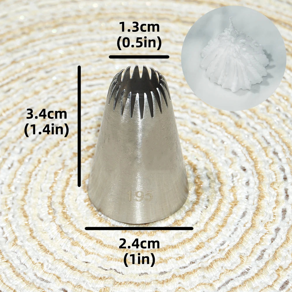 Multiple Large Metal Cake Cream Decoration Tips Pastry Tools Stainless Steel Piping Icing Nozzle Cupcake Head Dessert Decorators