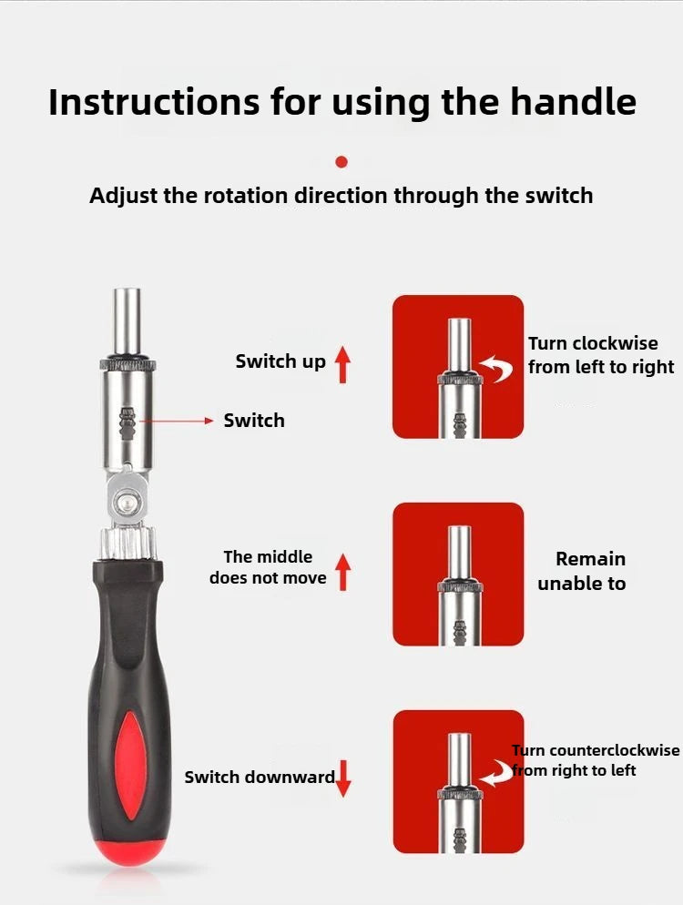 12pcs Flexible Shaft Movable Screw Rotating Ratchet Plum Blossom L-type Screwdriver, Full Set of Electric Universal Screwdriver