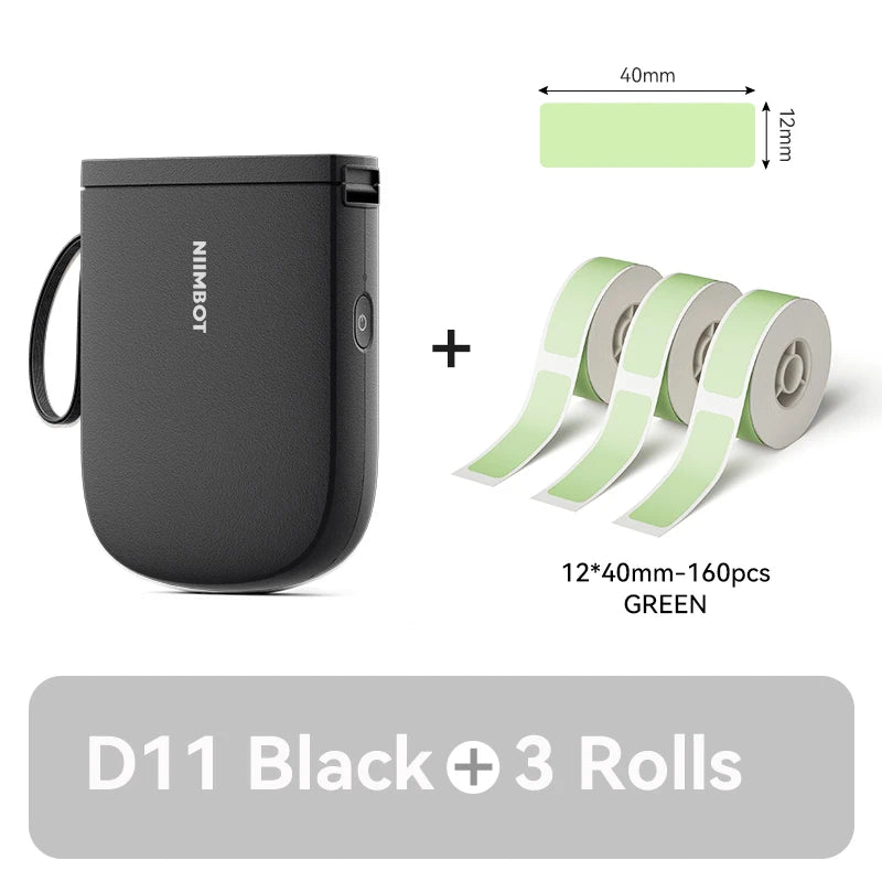 D11 Mini Thermal Label Printer 300DPI, Bluetooth Wireless Sticker Maker Portable Inkless Label Printer for Home & Office