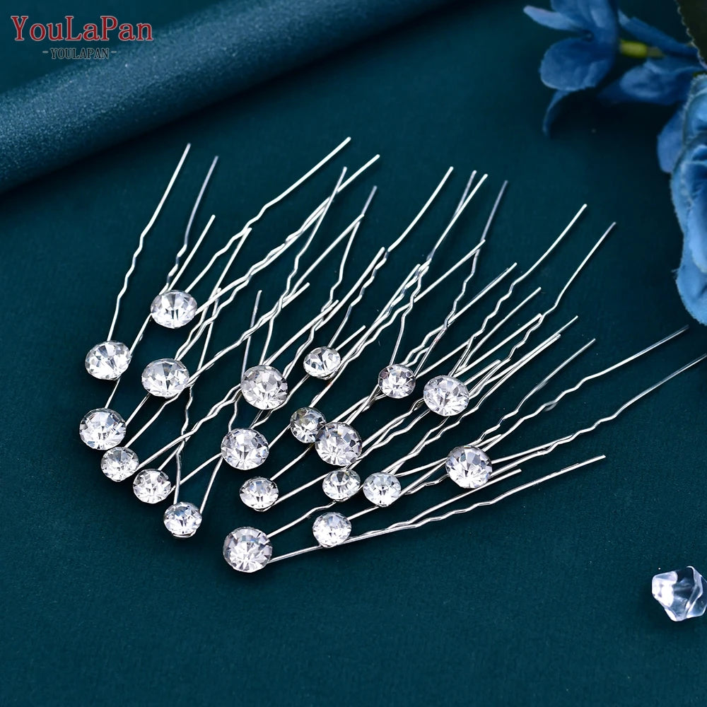 Rhinestone Hair Pin Set Hair Clips Bridal Wedding Hair Accessories Girls Hairpin Bride Headwear