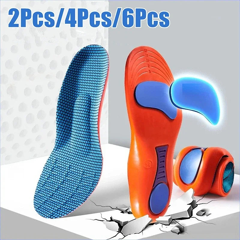 2/4/6Pcs Arch Support Plantar Fasciitis Insoles for Feet Orthopedic Shoes Insole Men Women Shock absorbing Non slip Shoe pads