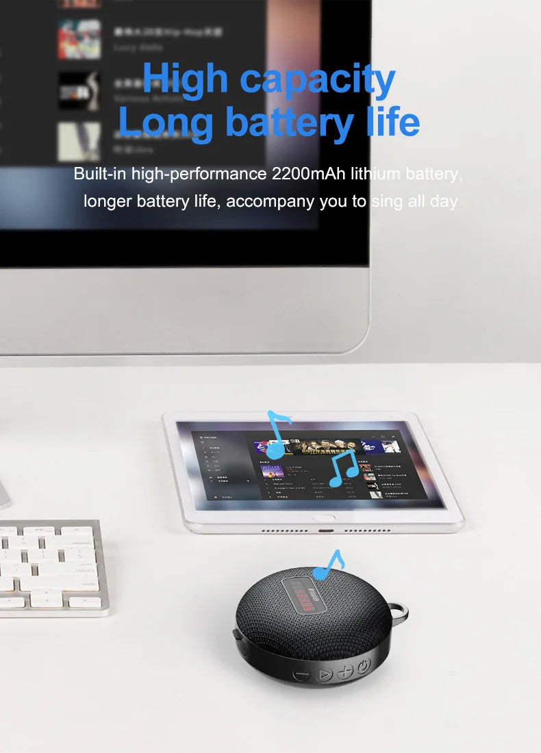 Bicycle Speed Display Speaker PLUS Portable Waterproof Long Battery Life 8W Mini Cycling Wireless Bluetooth Speaker