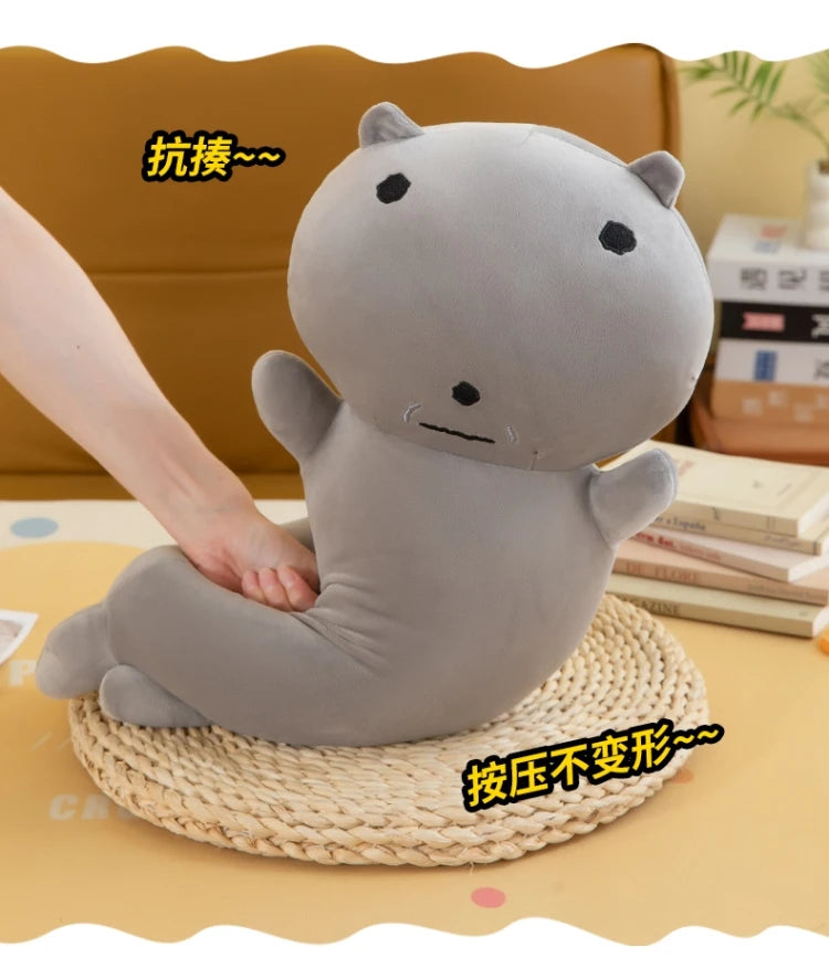 95cm Grey Cat Plush Toy Long Hugging Pillow