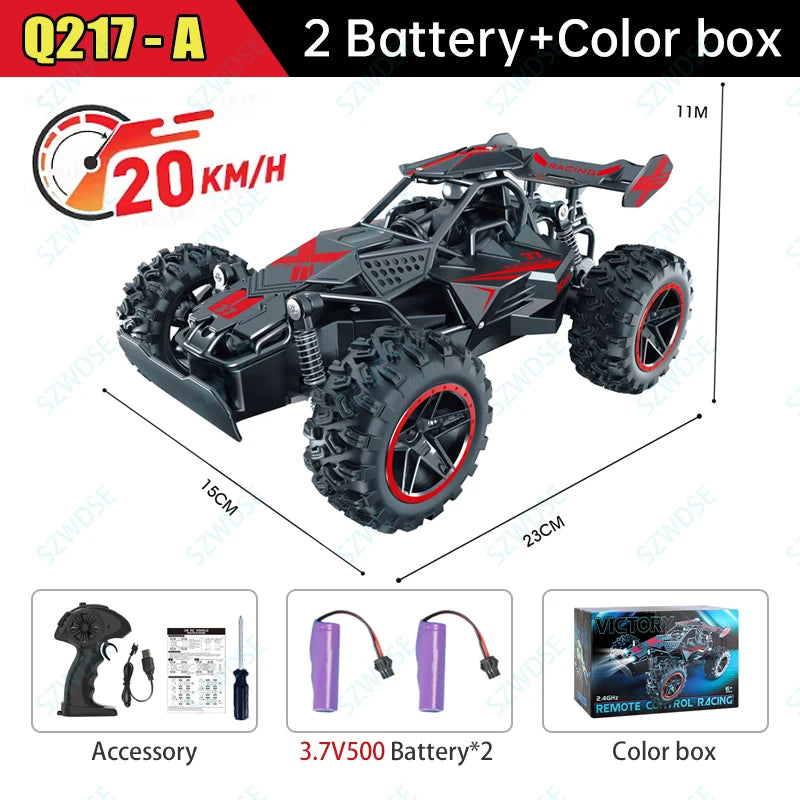 High Speed RC Car With LED Lights Sports Off-road 2.4GHz Remote Control Climbing Vehicles Cars Toys for 's Toy