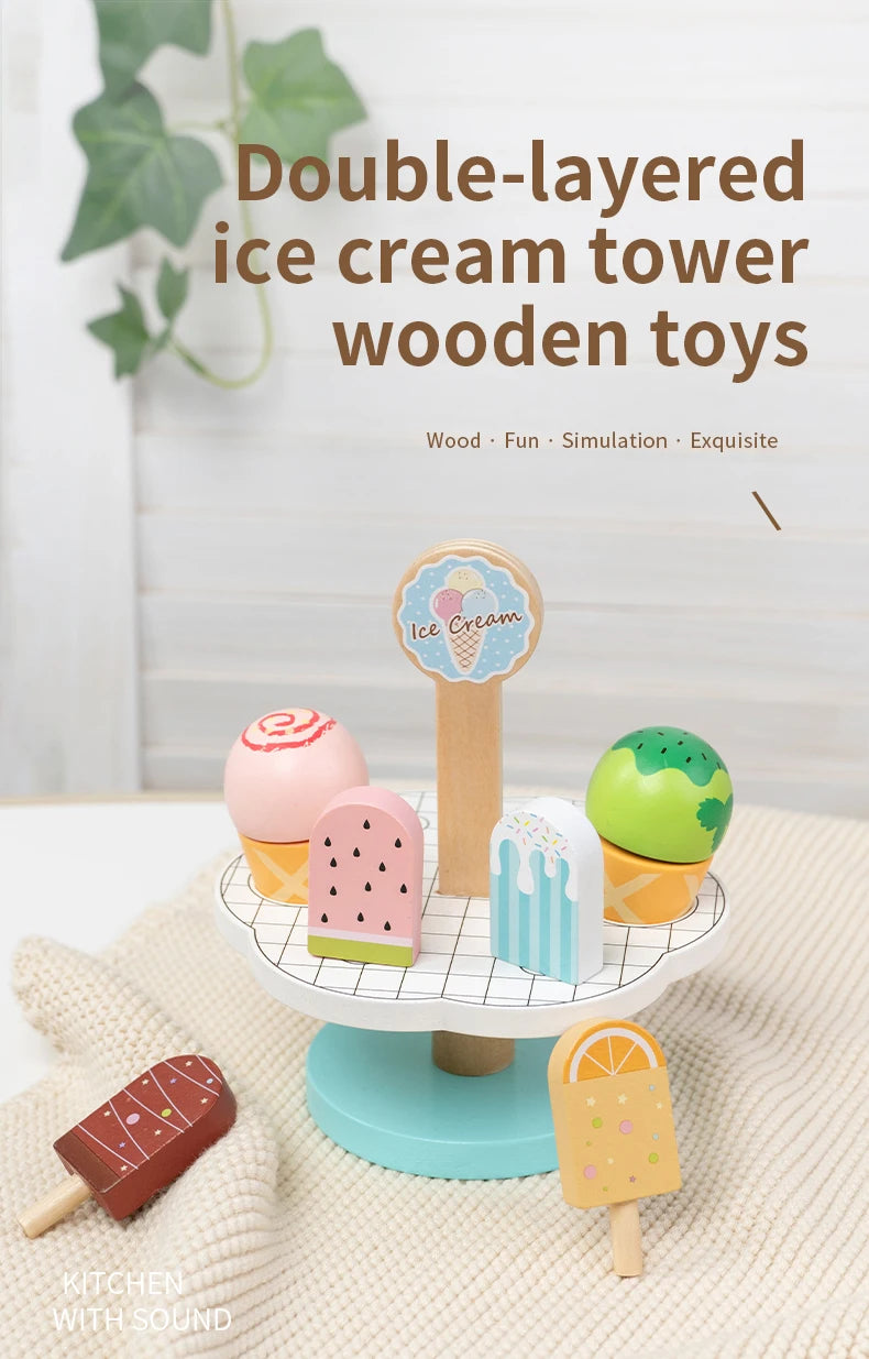 Wooden Afternoon Tea Dessert Pretend Play Set