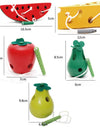 Montessori Wooden Toys for  1 2 3 Years Early Learning Educational Toys Watermelon Cheese Threading Puzzle Games 0 12 Months