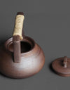 350ml Japanese Style Teapot Handmade Retro Coarse Pottery Stoneware Kungfu Tea Ceremony Portable Tea Maker Ceramic Teapot Teaset