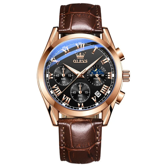 Multifunctional Watches Stainless steel Luminous Waterproof Luxury Brand Men Wristwatch Business Watch for Man