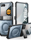 For Samsung Galaxy Z Flip 7 Case UB Grip Military-Grade Rugged Back Phone Case with Stand & Front Screen Protector