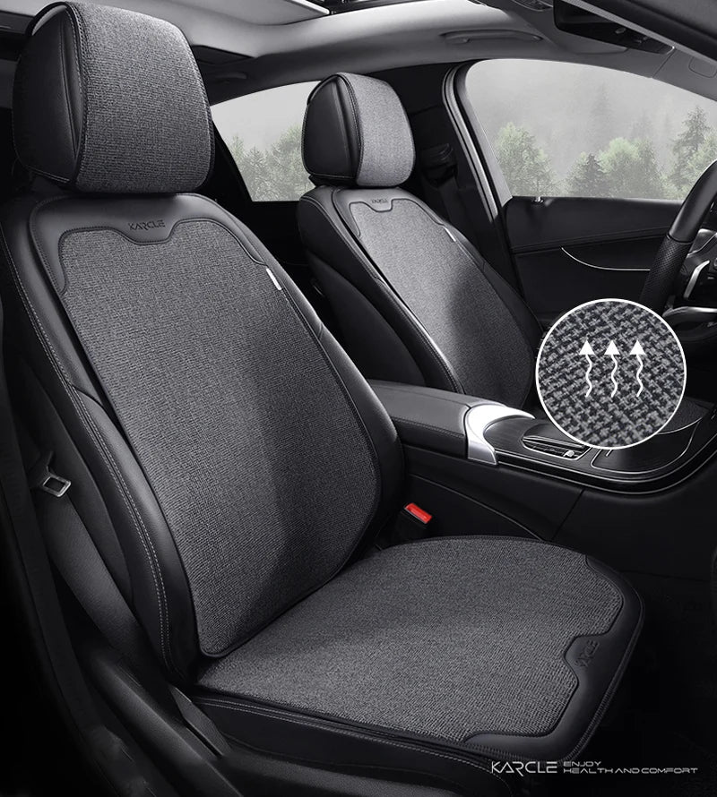 Car Seat Cover Linen Cotton Set Car Seat Cushion Soft Universal Seat Cushion Chair Protector Pads Auto Seats Cover Accessories