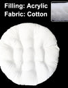 Outdoor Seat Cushion 80 CM  Chair Pads Round Solid White Color Patio Seat Cushion for Rattan Chairs Hanging Basket Chair Wicker Chair C