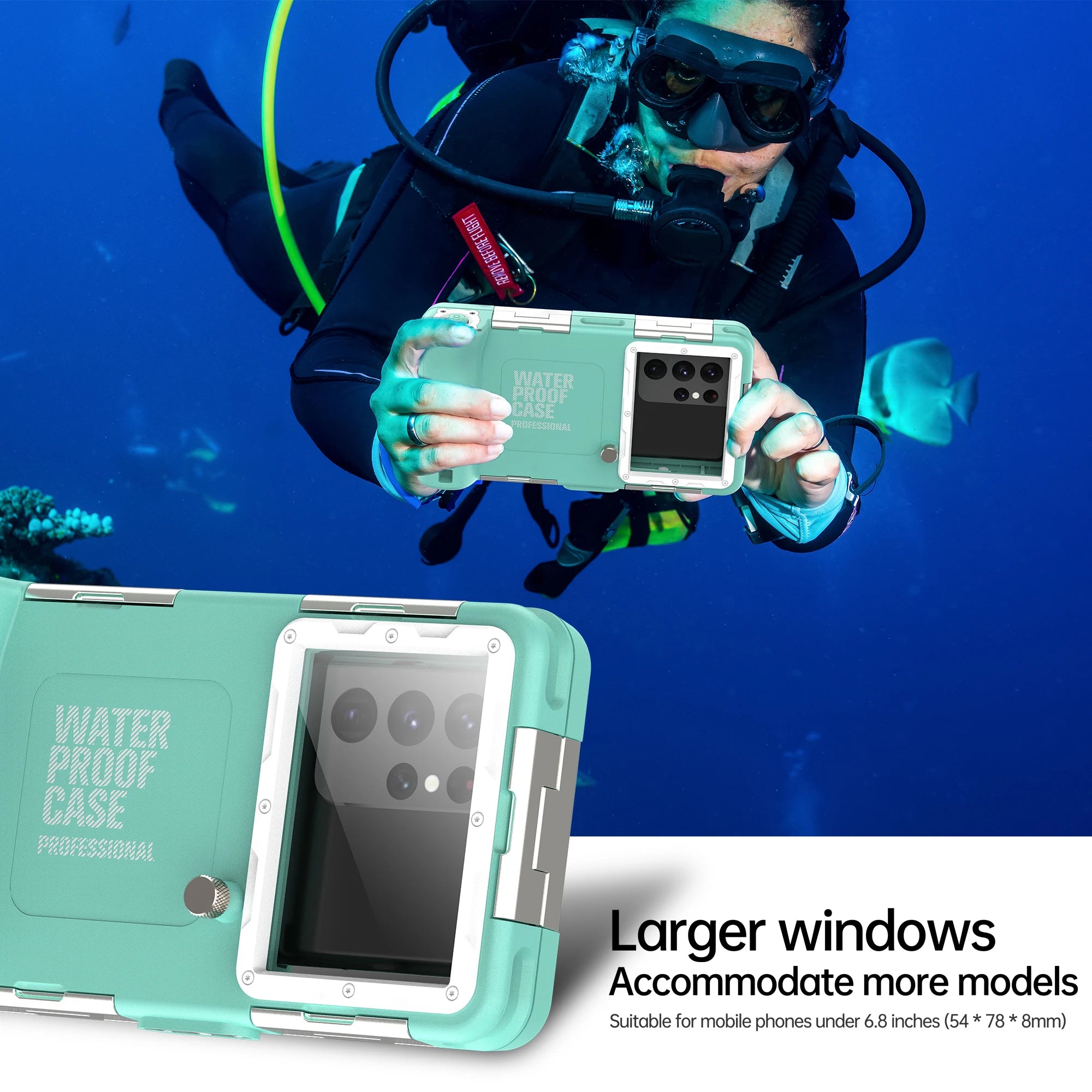 multicolor IP68 standard 15M/50ft diving/swimming photography professional diving waterproof Phone Case