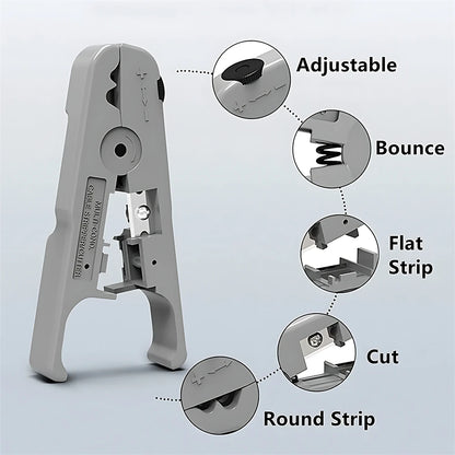 3 in1 Multi-functional Manual Stripping Knife Plier Coaxial Cable Wire Pliers Cutter Striper Cable Stripping Tools