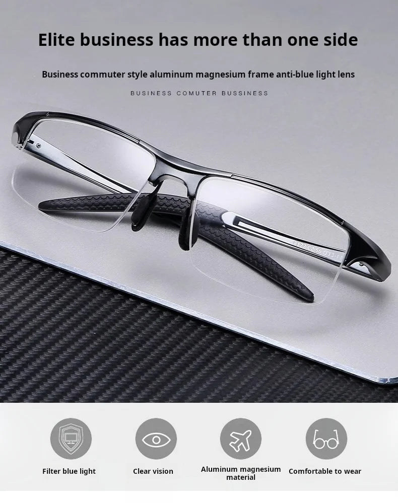 Lightweight Aluminum Magnesium Sports Cycling Half Frame Eyeglasses Frames