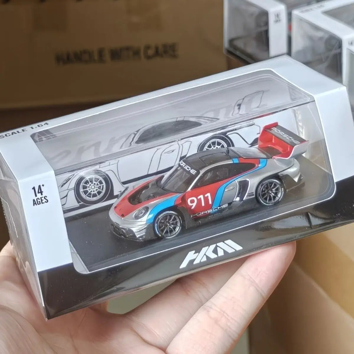1 64 Scale 911 992 GT3 R Rennsport Diecast Model Car