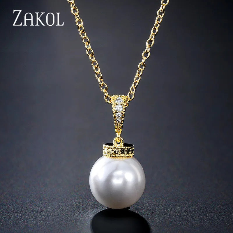 Zirconia Crystal Pendant Necklace