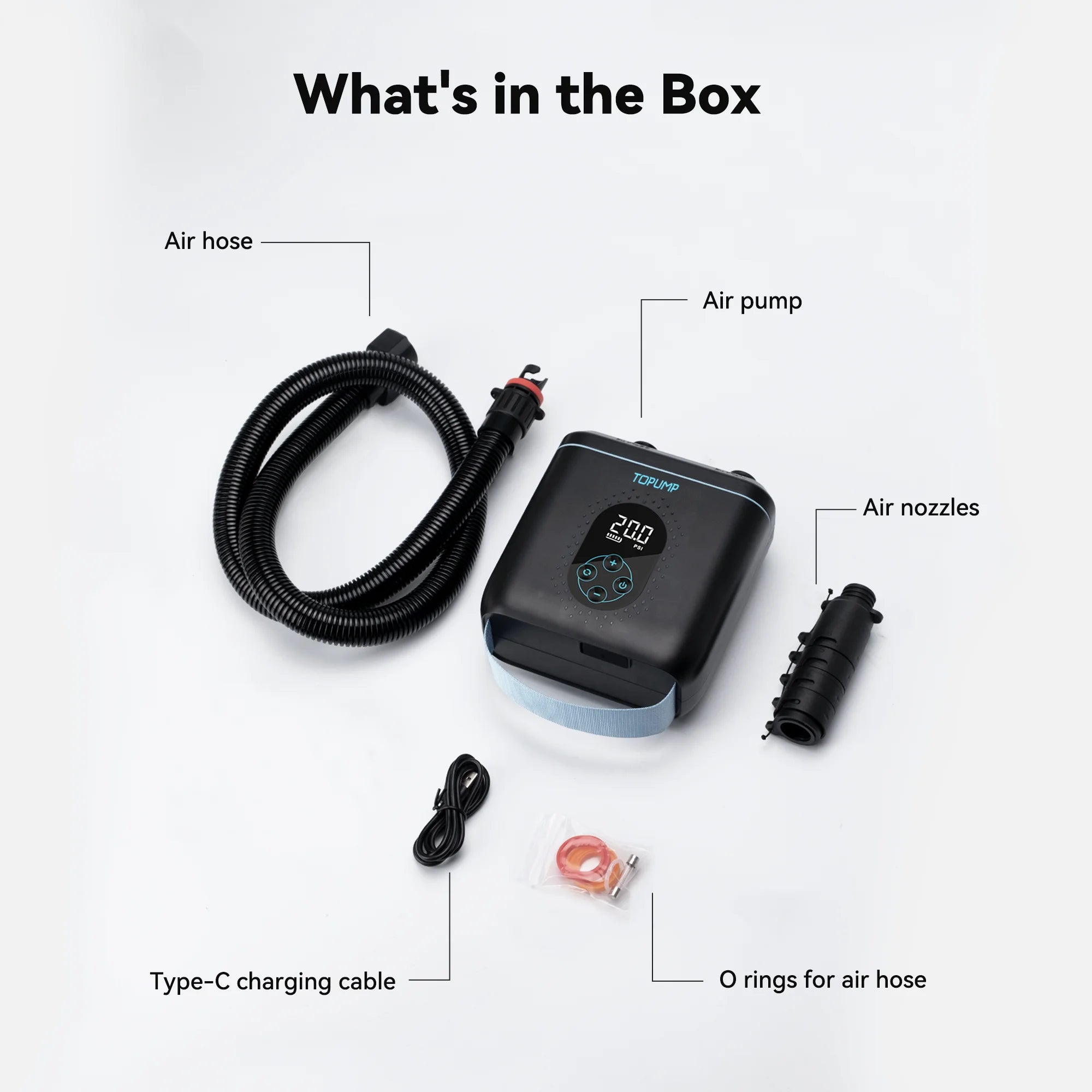 Electric Kayak Accessories PVC Inflatable Boat SUP Pump 20PSI 4000mAh Stand Up Paddle Board for Tent Mattress Wing Kite