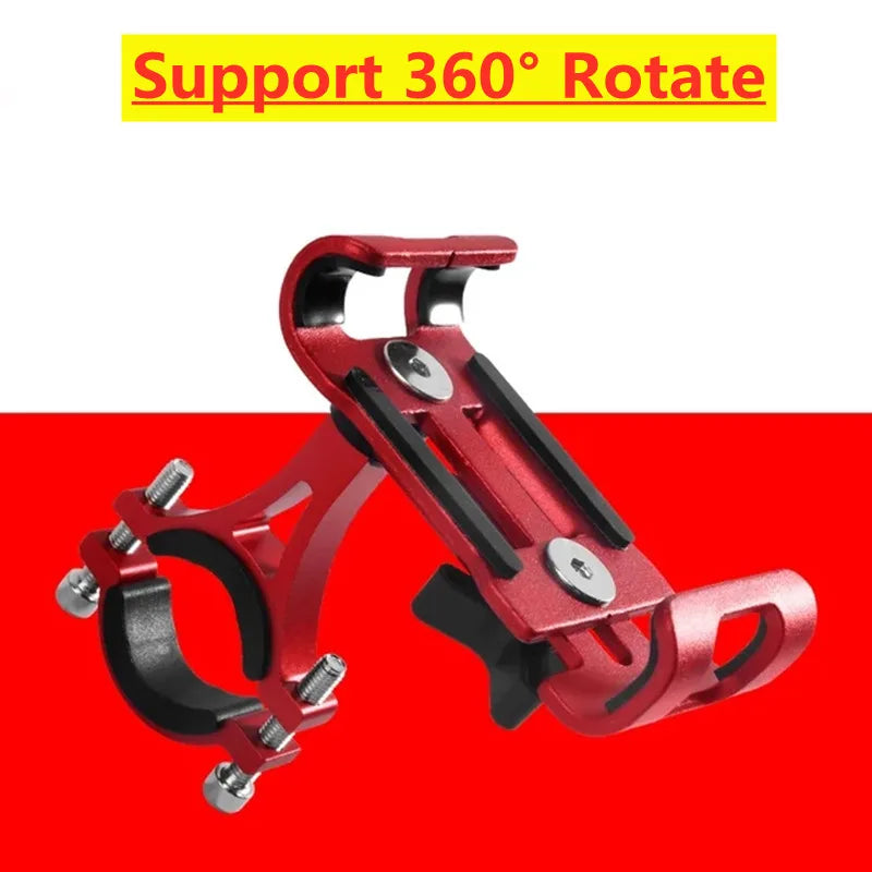 Metal Motorcycle Phone Holder Aluminum Alloy Anti-slip Bracket Clip Universal Bicycle Stand Support for All Smartphones