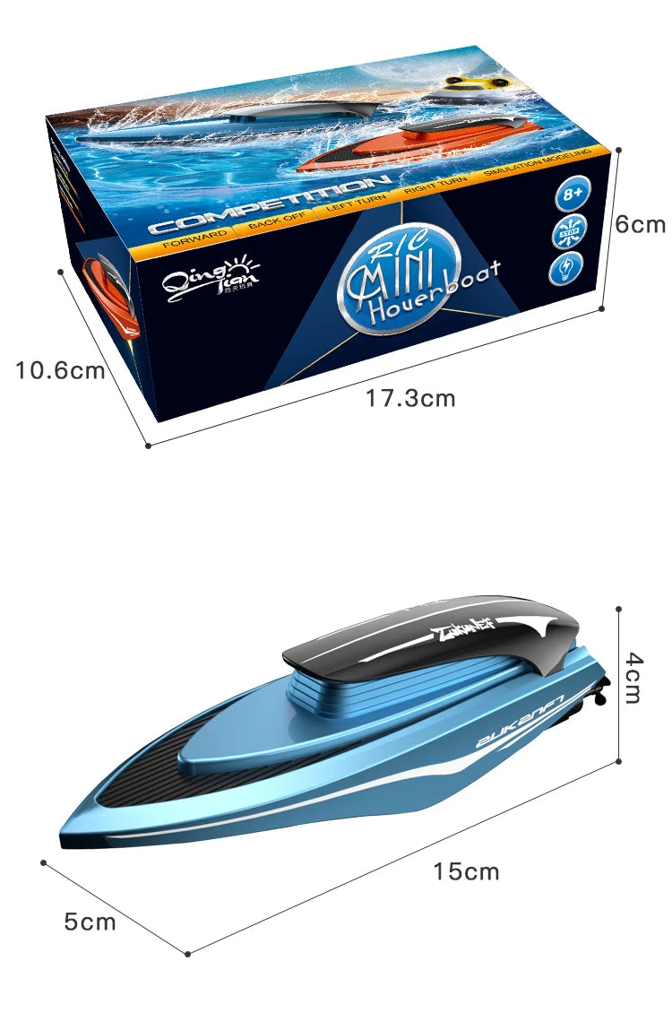 Mini RC Boats High Speed Electronic Racing Remote Control  Ship  Competition Water Toys Gifts Led Light