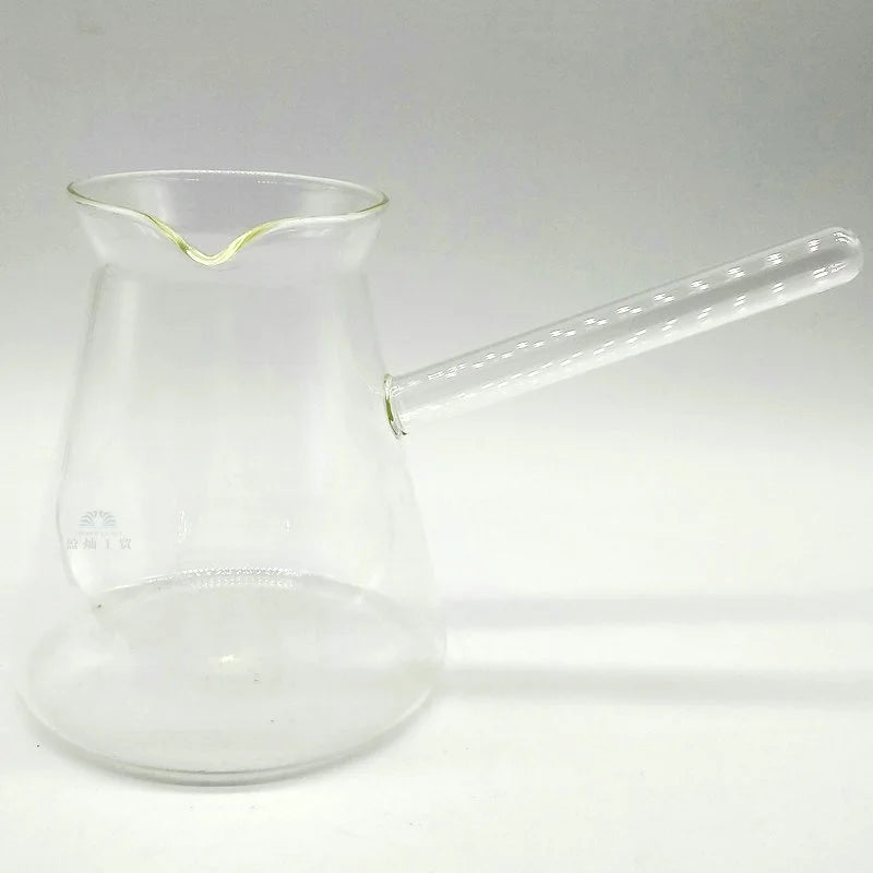 Heat Resistant Coffee Pot Glass Turkishwarmer Tea Maker Pitcher Butter Stovetop Kettle Boiler Handle Arabic Melting Saucepan