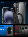 For iPhone 16 Case with Camera Control Capture Button UB Mag Stand Series Shockproof Protective Magnetic Phone Case