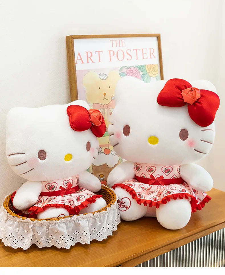 Cute Rose Cat Character Plush Stuffed Doll Toy