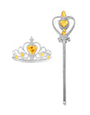 Kids Rhinestone Tiara Crown and Magic Wand with Glitter Crystal Head Hoop Jewelry Hair Accessories for Girls Teens Birthday Gift