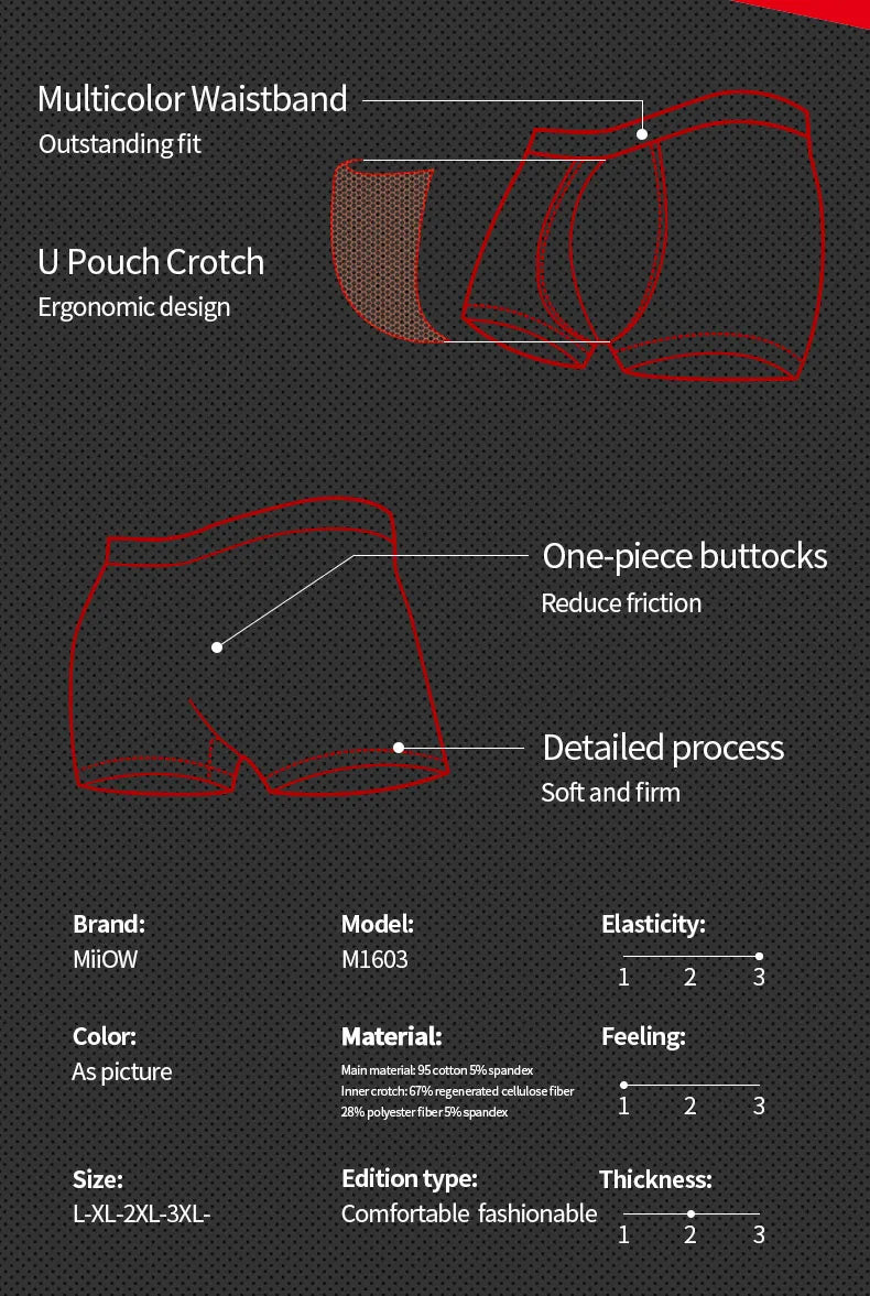 Men’s Funny Boxer Panties – 3-Pack Cotton Underwear