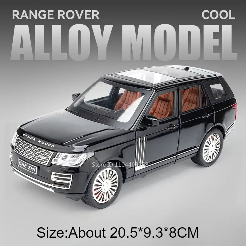 1:24 Scale Land Rover Defender Range Rover Model Car Toy Metal Diecast Sound Light Off Road Vehicles Miniature Models Boys Gifts