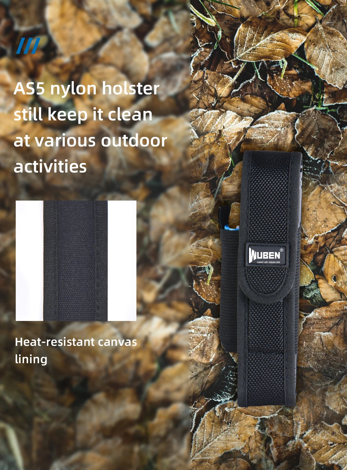 Adjustable Nylon Flashlight Holster