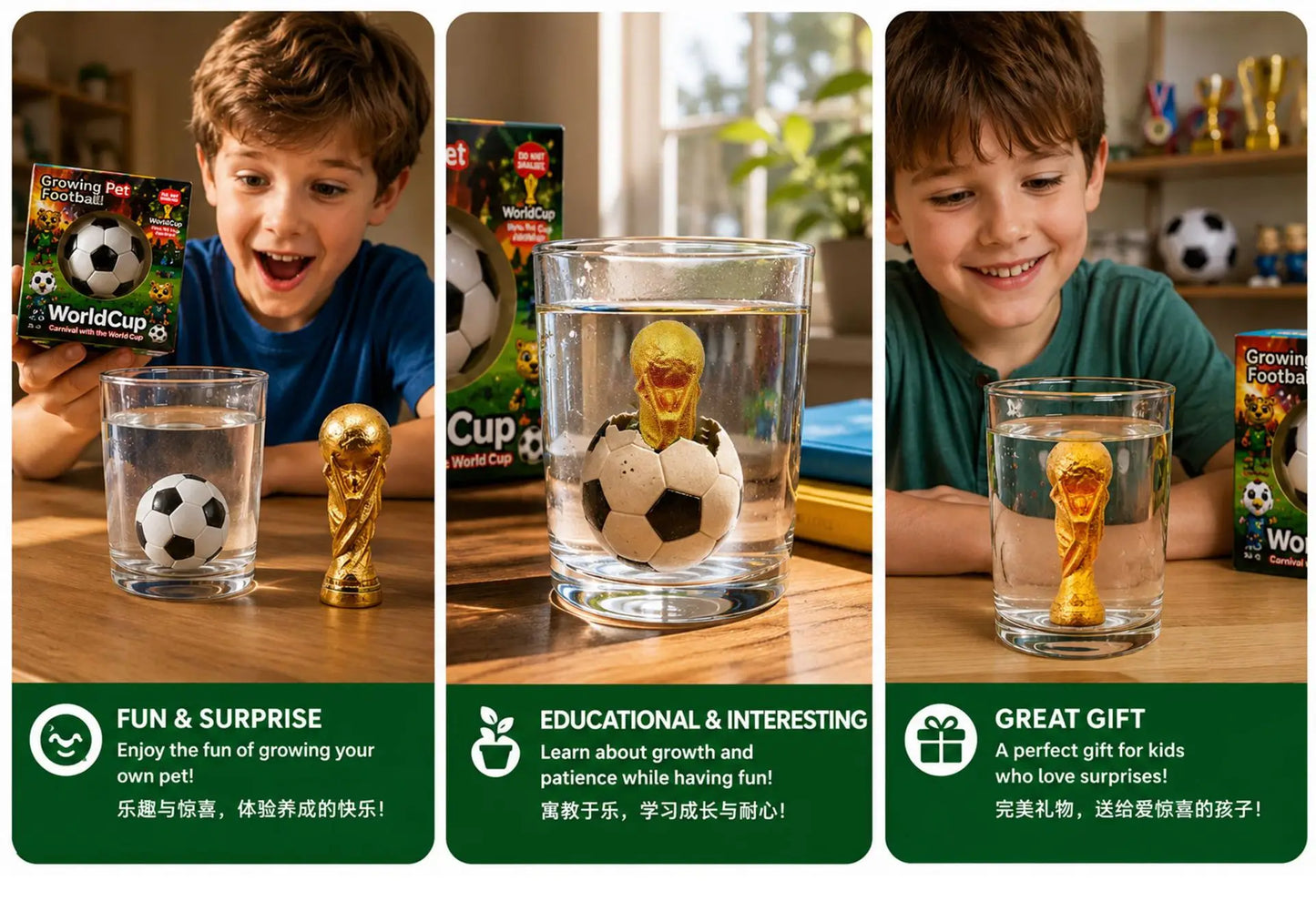 Football Water Growing Surprise Egg Mascot Figure Blind Box Toy