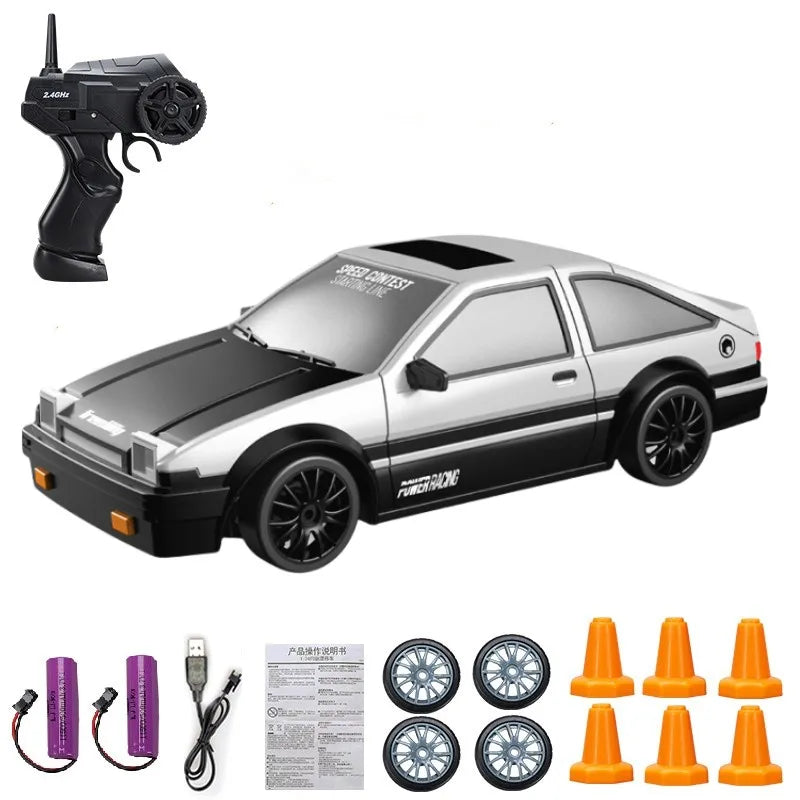 2.4G Drift Rc Car 4WD RC Drift Car Toy Remote Control GTR Model AE86 Vehicle Car RC Racing Car Toy for  Christmas Gifts