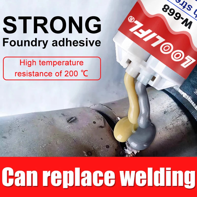 50ml Metal repair adhesive high-strength adhesive sealant welding metal adhesive strong thermal resistance casting AB adhesive