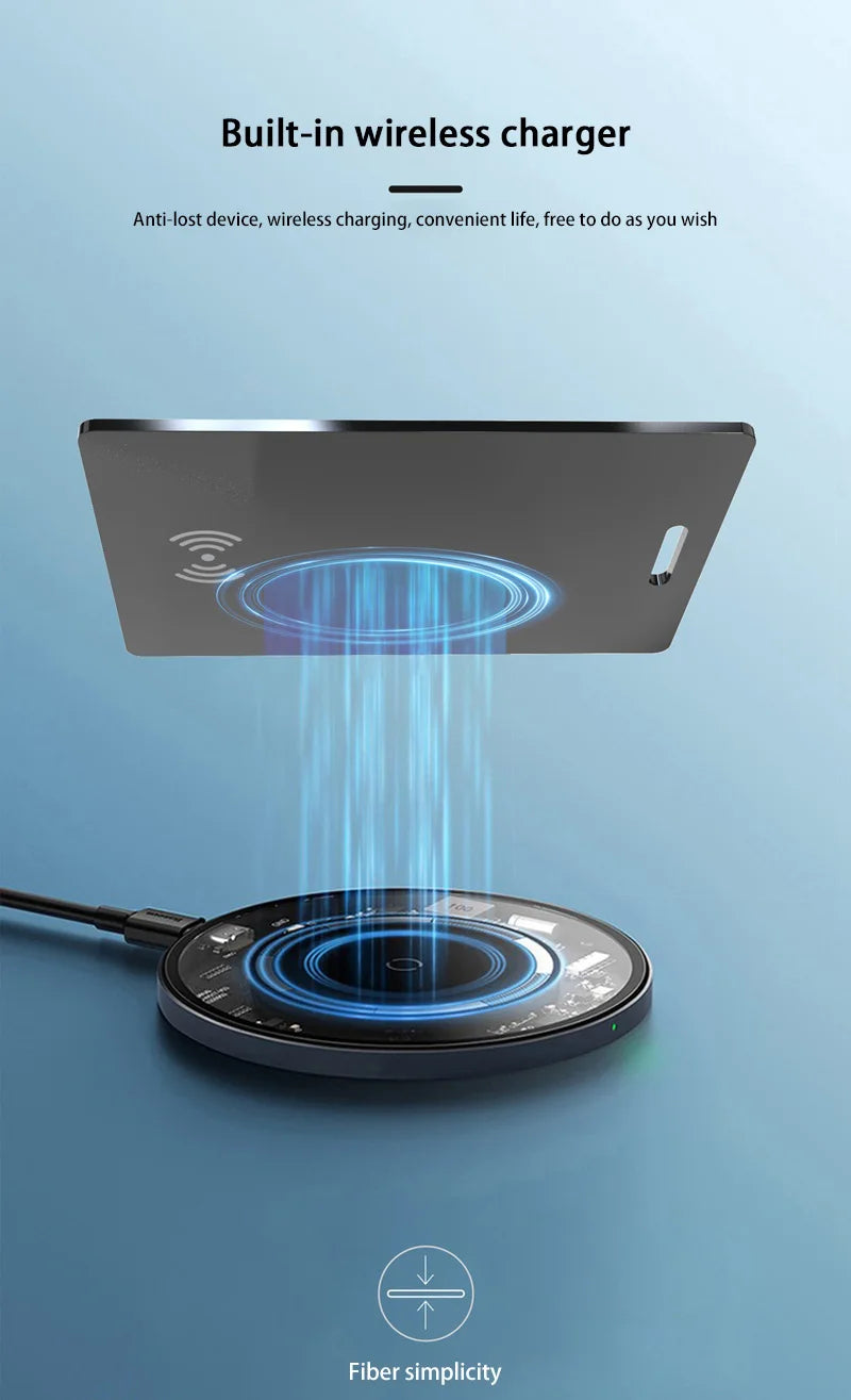 Ultra Slim Tracking Card Wireless Charging With Apple Find My IPX68 Waterproof Thin Tracker Keys Suitcase Bag Locator