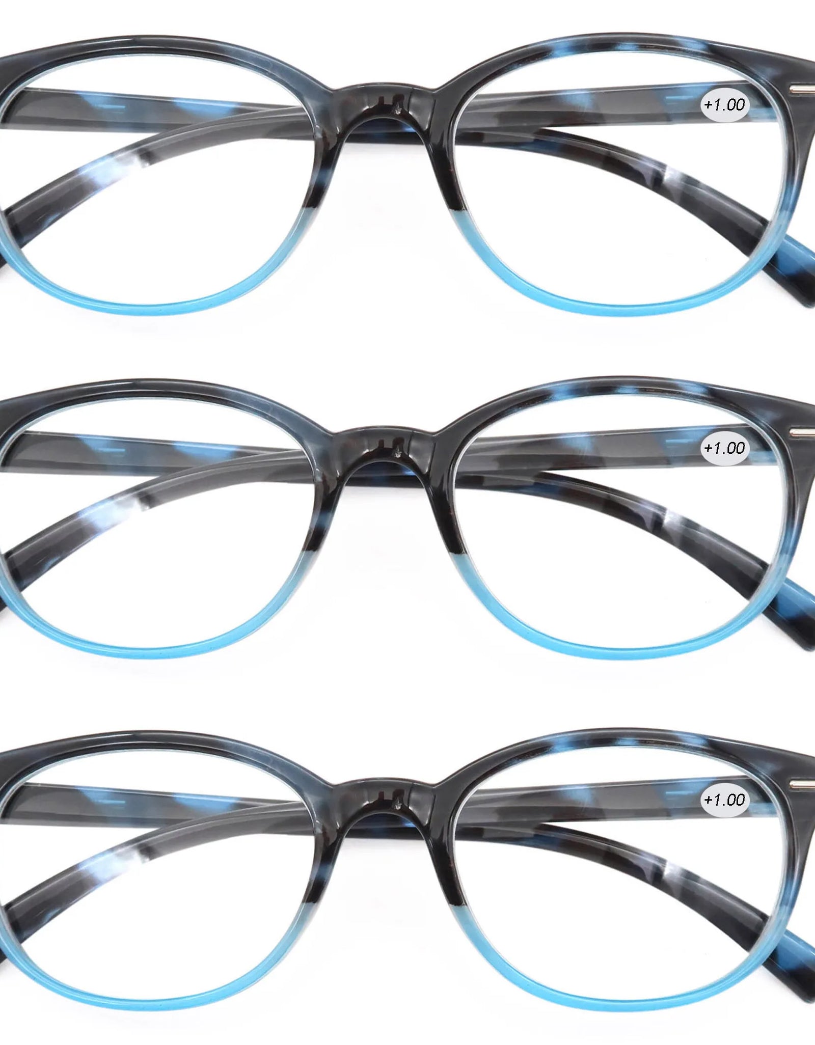 Reading Glasses Oval Frame Metal Rivet Men Readers Magnifying Eyeglasses with Black Diopter +0.5+0.75+2.25+2.75+5.