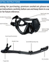 Dry Snorkel Set Diving Mask For Adults Tempered Glass Professional Panoramic Snorkeling Gear Swimming Training Snorkel Kit
