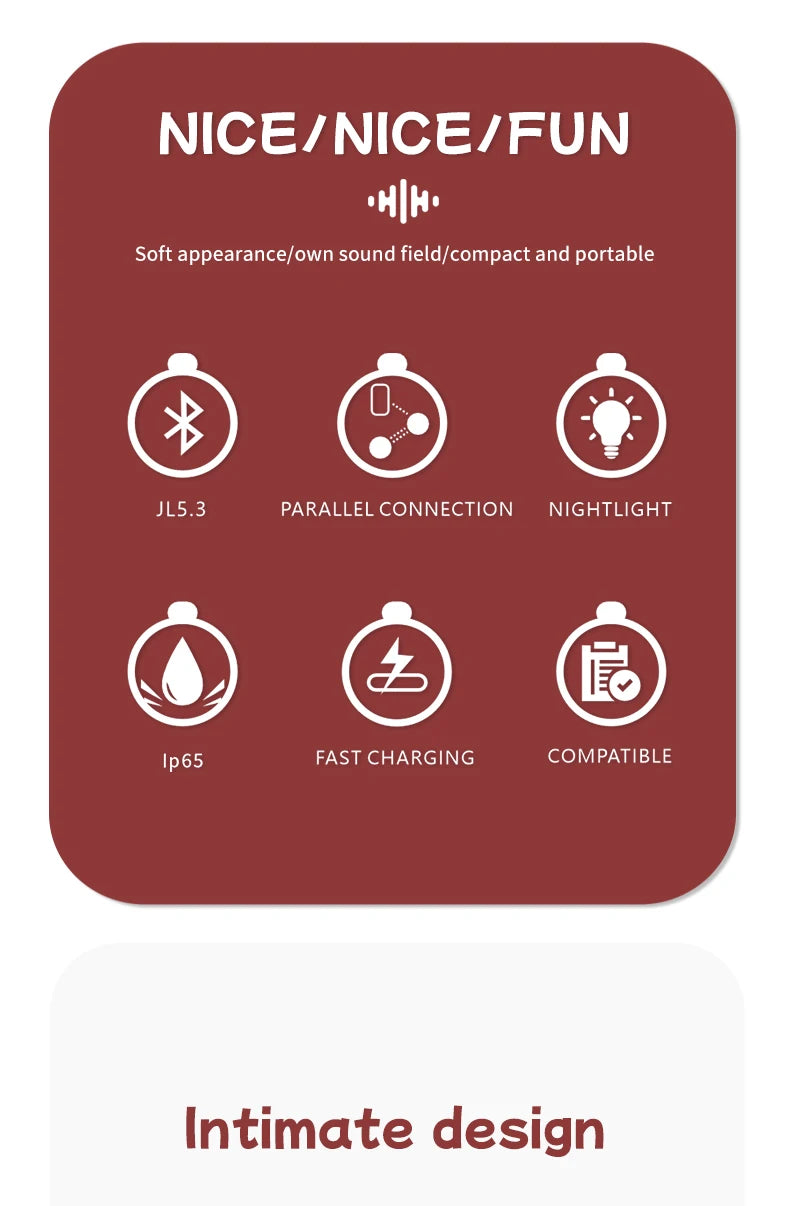 Christmas Eve Light Mini High Fidelity Bluetooth 5.3 Speaker TWS Connection Stereo Rechargeable LED Desk Lamp Christmas Gift