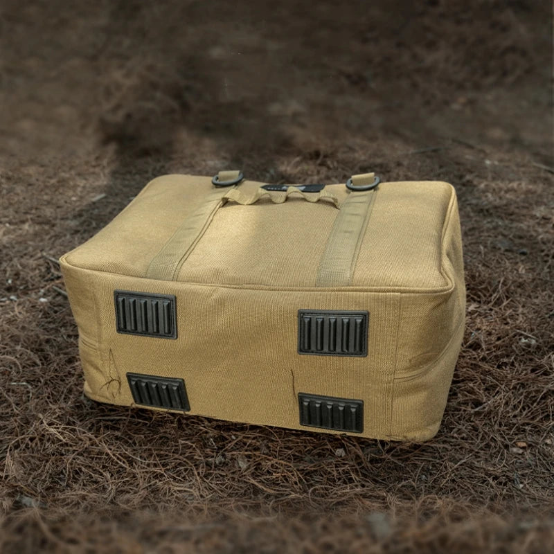 Outdoor Cassette Stove Gas Tank Storage Bag Large Capacity Camping Baking Pan Cookware Storage Bag Thickened Anti-Collision Bag