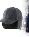 Mens Winter Fleece Hat Golf Cap Ear Protection Keep Warm Windproof Casual Visor for Cold Weather Travel Camping Outdoor Sports