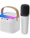 Y1 Wireless Dual Microphones Karaoke Machine KTV DSP System Bluetooth 5.3 PA Speaker HIFI Stereo Surround RGB Colorful LED Light