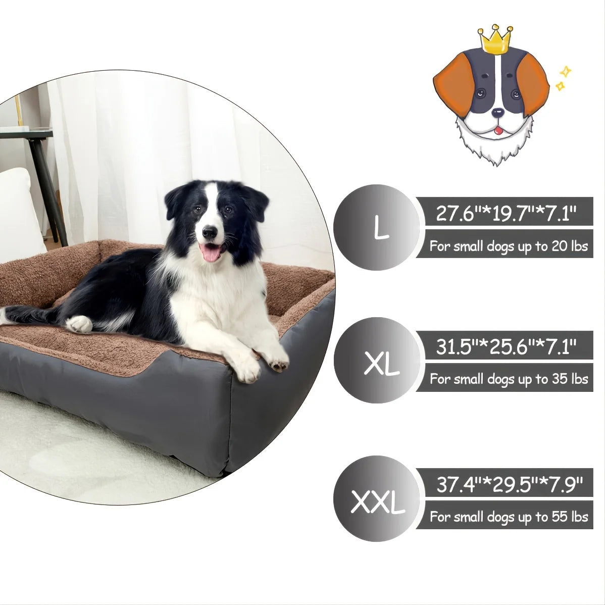 Plush Pet Sofa Bed Cushion for Dogs and Cats