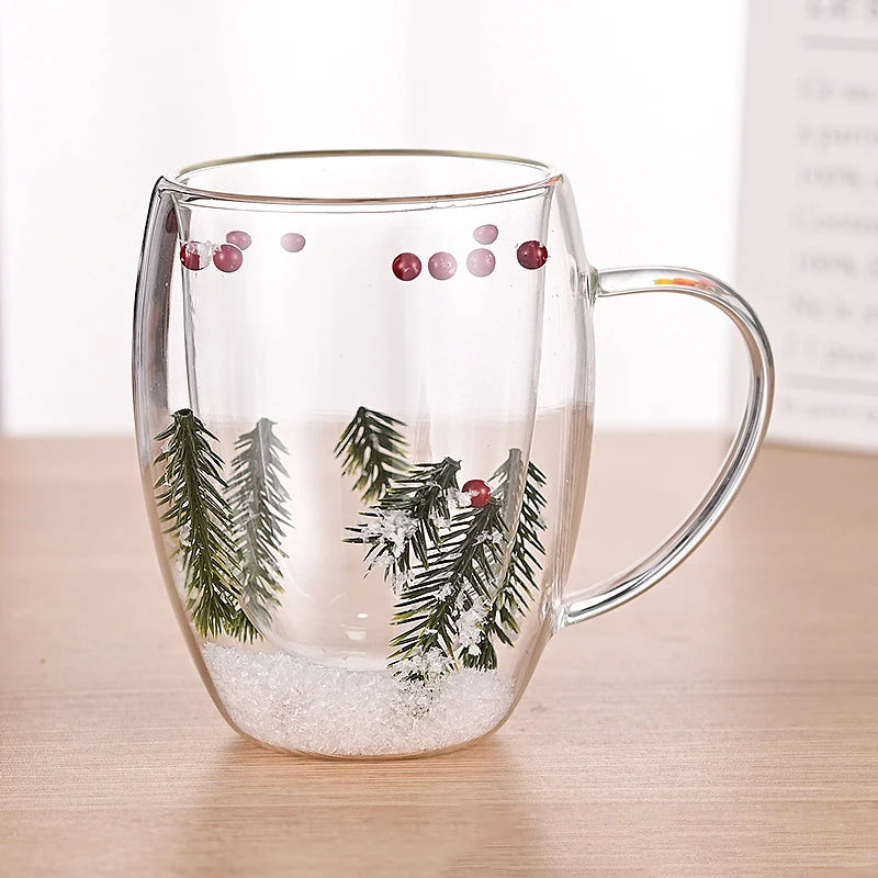 1/2/4PCS Double Wall Clear Glass Coffee Mugs Double Insulated Glass Cup For Hot Cold Beverages Cappuccino Espresso Cup