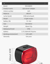 Smart Bicycle Brake Light IPx6 Taillight Type-C Bike Tail Rear Light Auto Stop LED Riding Warning Safety Cycling Light
