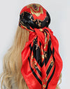 Retro Women Silk Scarf Bandanna Fashion Bohemian Pattern Square Hijab Lady Wrap Headband foulard muffler