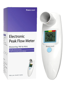 Digital Spirometer Peak Flow Meter for Asthma COPD (PEF) and Forced Expiratory Volume (FEV1) Smart Personal Portable Espirometer