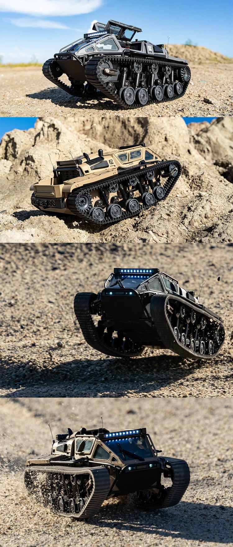 Tracked RC Tank Car 360 Degree Drift Remote Control Off Road Vehicle