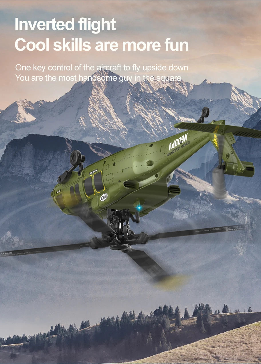 Remote Control Black Hawk Helicopter With Optical Flow Positioning