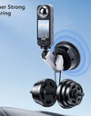 Car Suction Cup Holder with Double Ball Head Adapter with Invisible Selfie Stick for Insta360 One R X2 GoPro Accessories